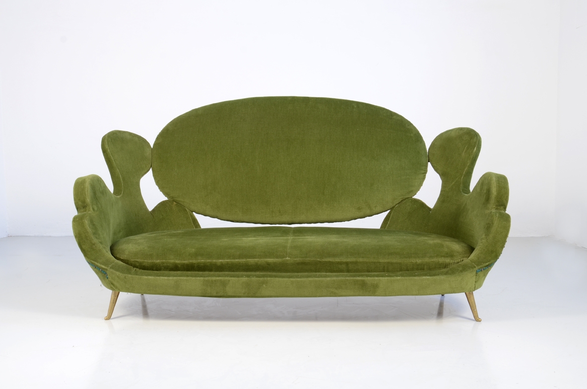 1950's Renzo Zavanella, sofa with organic shape