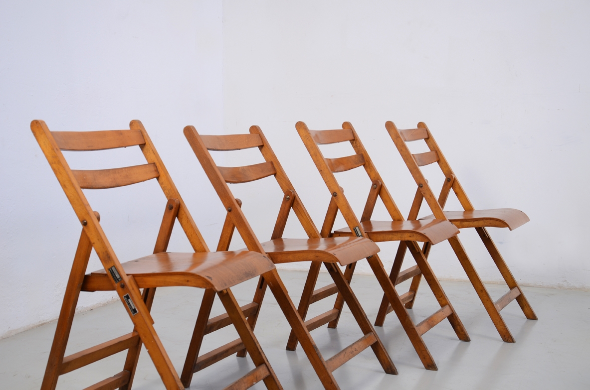 Italian 1950's set of 10 chairs from the University of Padua.