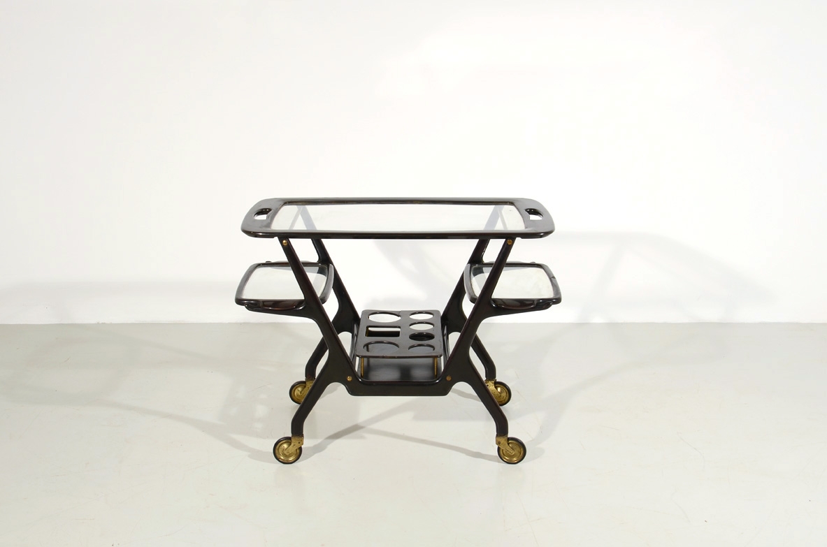 Ico Parisi, lacquered wooden trolley