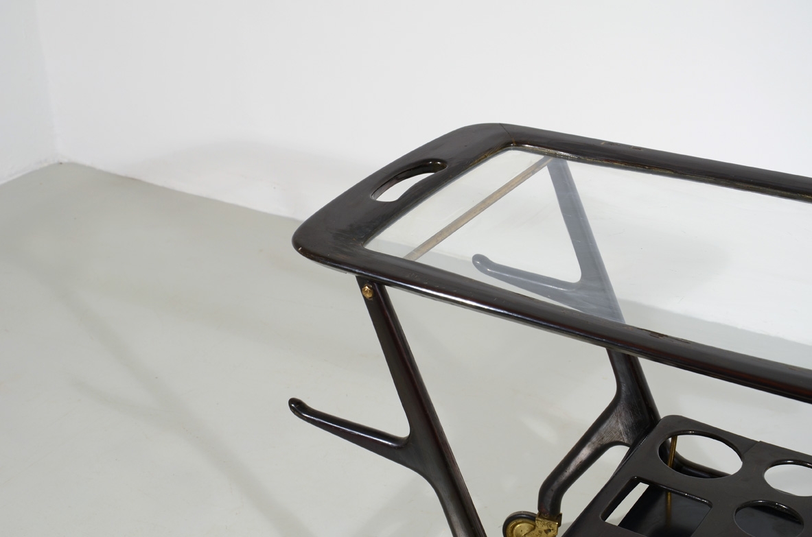 Ico Parisi, lacquered wooden trolley