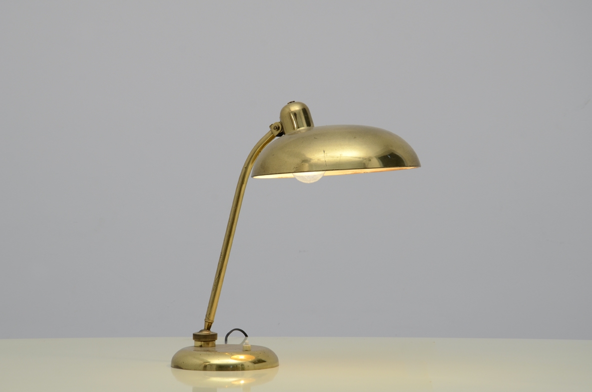 Italian 1950's adjustable brass table lamp.
