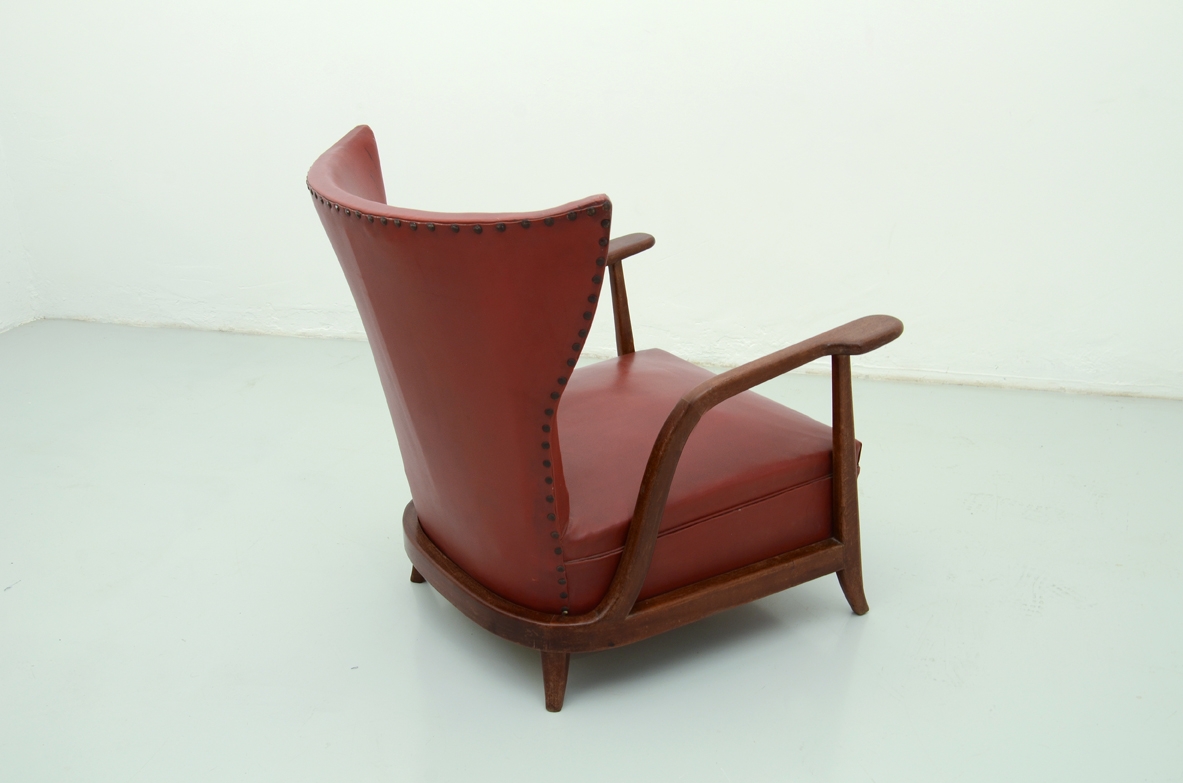 vintage leather armchairs, mid century modern design milan, vintage furniture sale