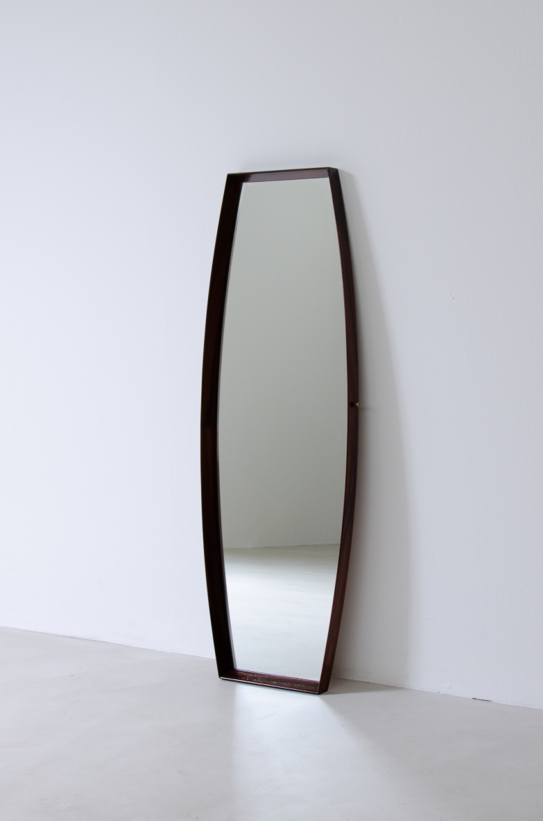 Mirror with teak frame, Scandinavia, 1960s.
