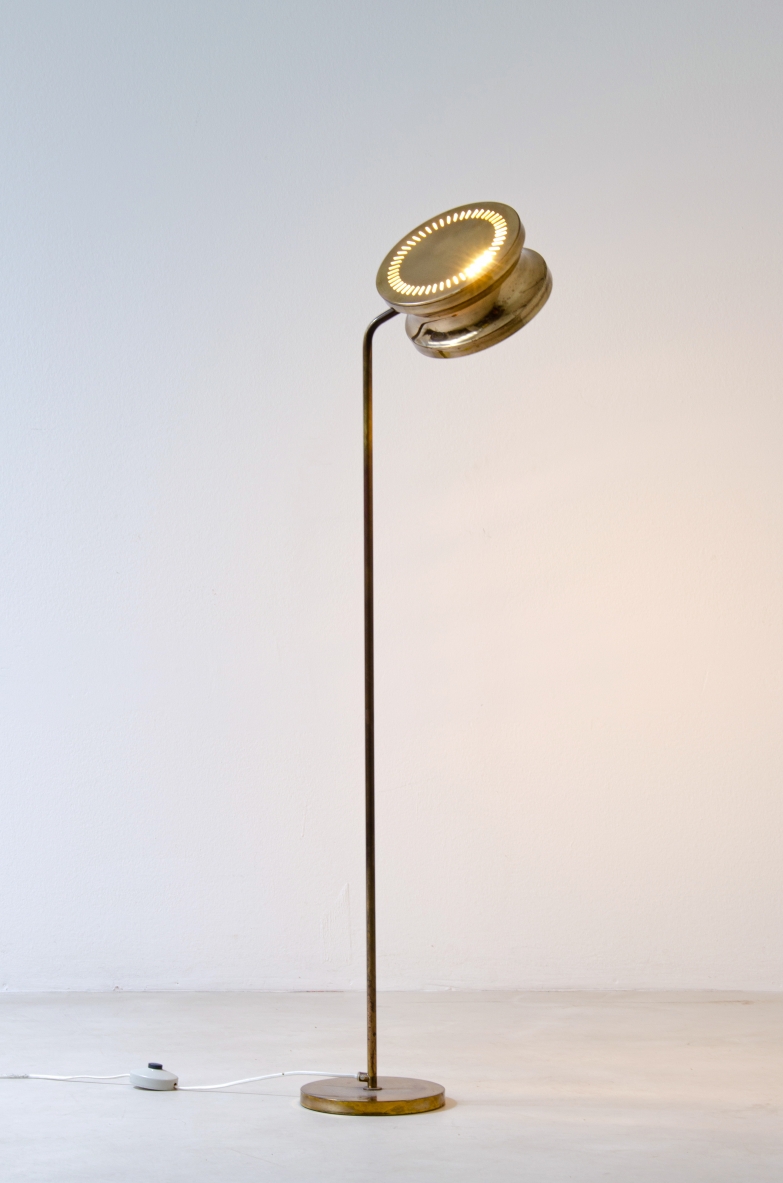 Tyringe Konsthantverk, floor lamp in brass.  Sweden 1960's.
