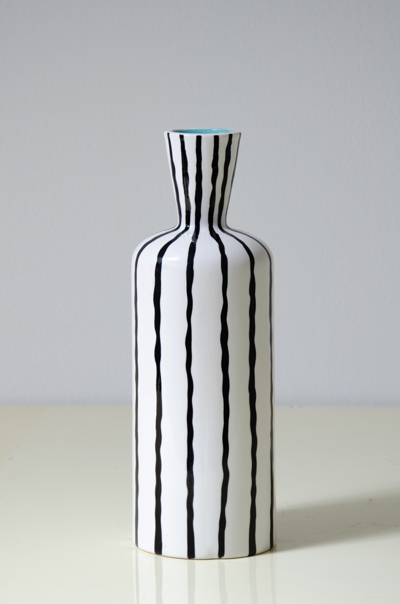 Gio Ponti. Decorated ceramic vase. Manufactured by Ginori, 1970s.