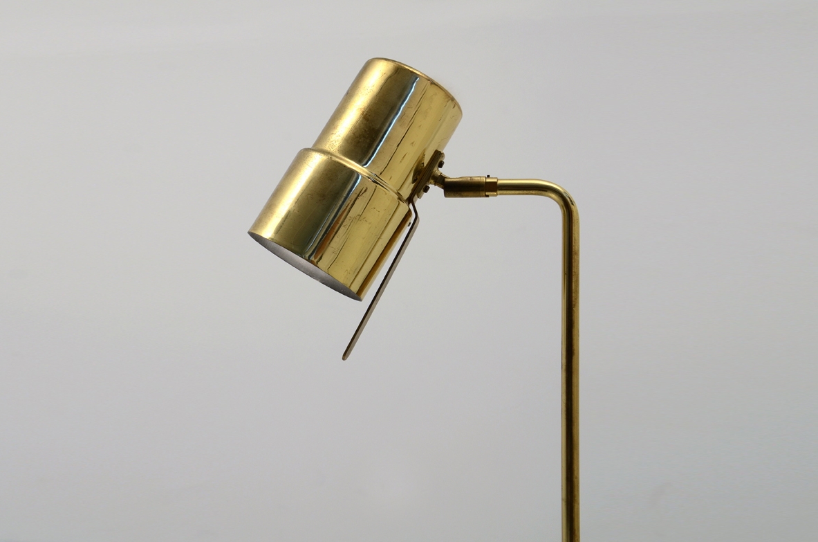 Hans-Agne Jakobsson  Floor lamp mod. G-154 in brass.  Prod. Hay, Sweden, 1950s.