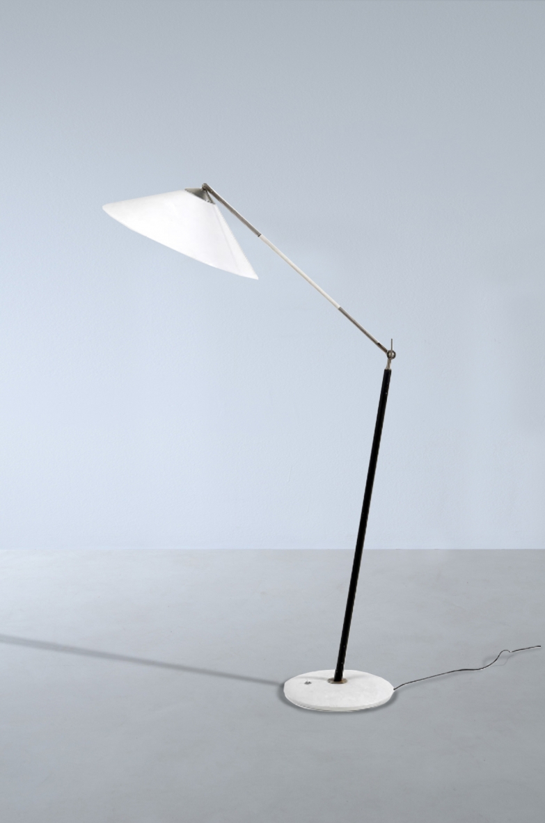Adjustable floor lamp.  Stilux Milano, 1955ca.