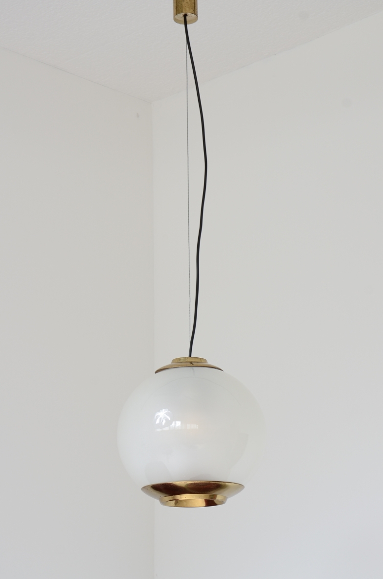 Luigi Caccia Dominioni  Large LPS8 model chandelier in glass. Azucenna '60