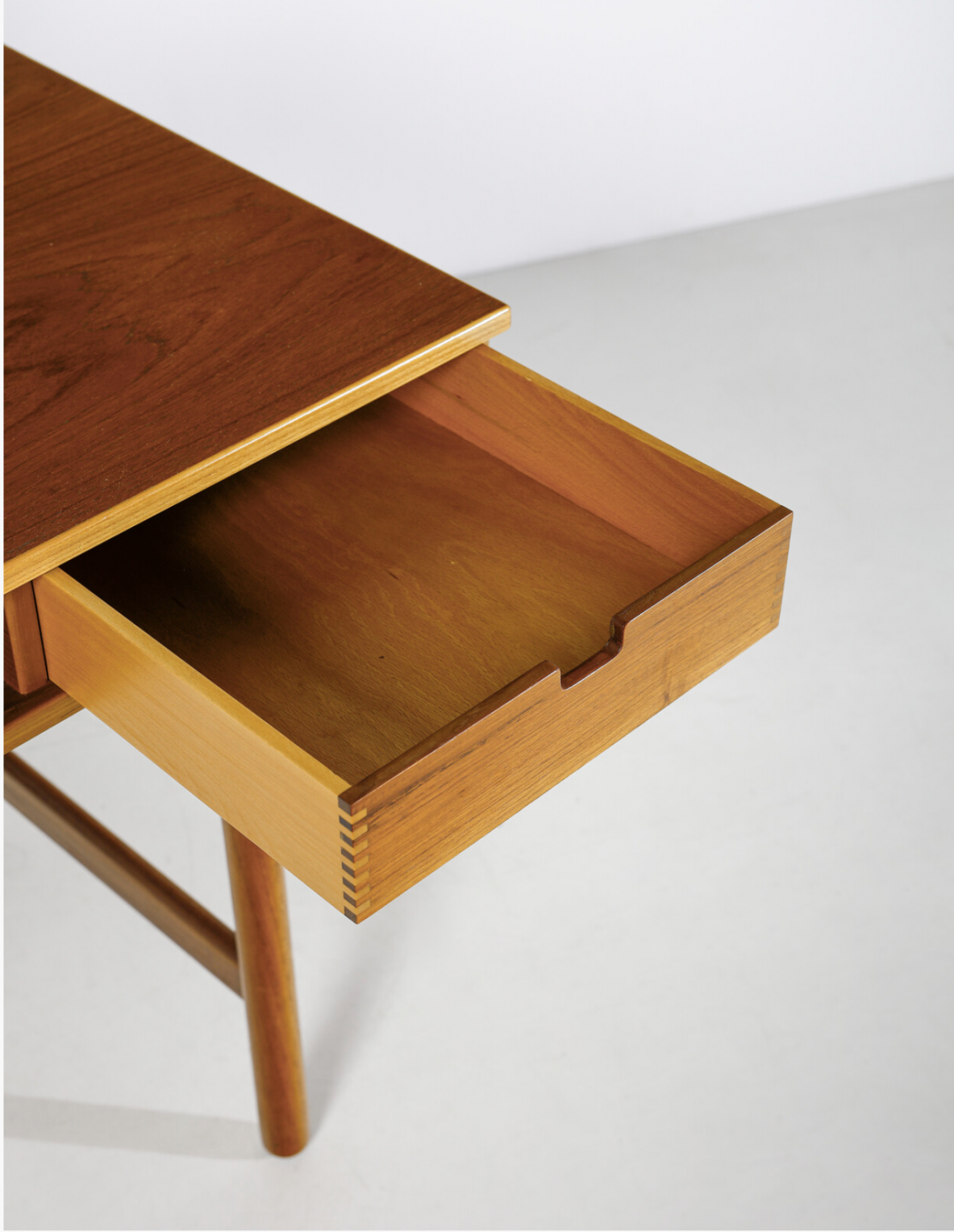 Desk with beautiful document holder, compartment and two drawers.  Italian manufacture, ca. 1960