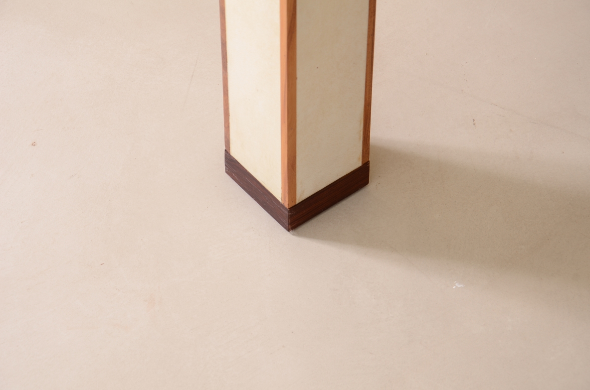 Large table covered in parchment Manufactured by Tura, Milano, 1990.