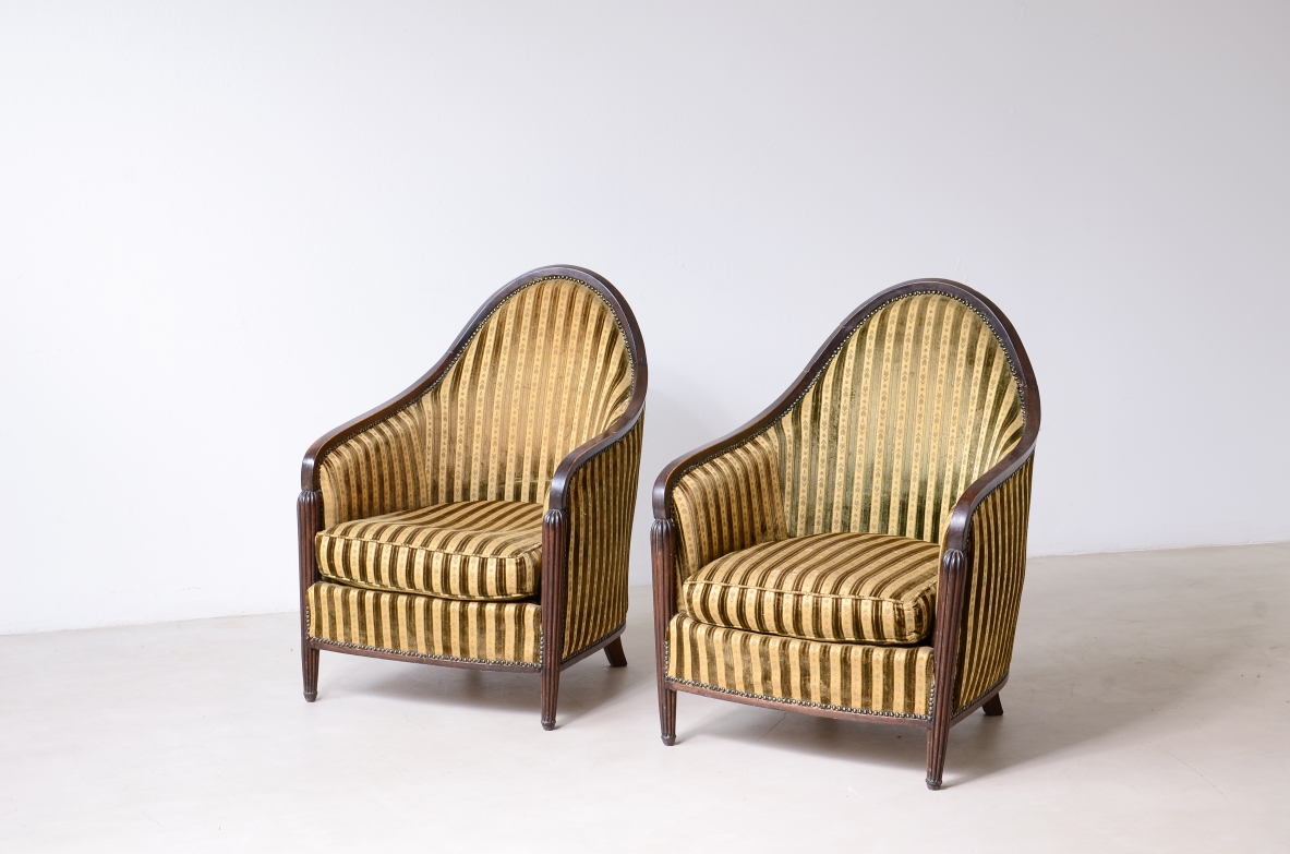 Coppia di eleganti poltrone Francia, epoca Art Deco, 1930ca.