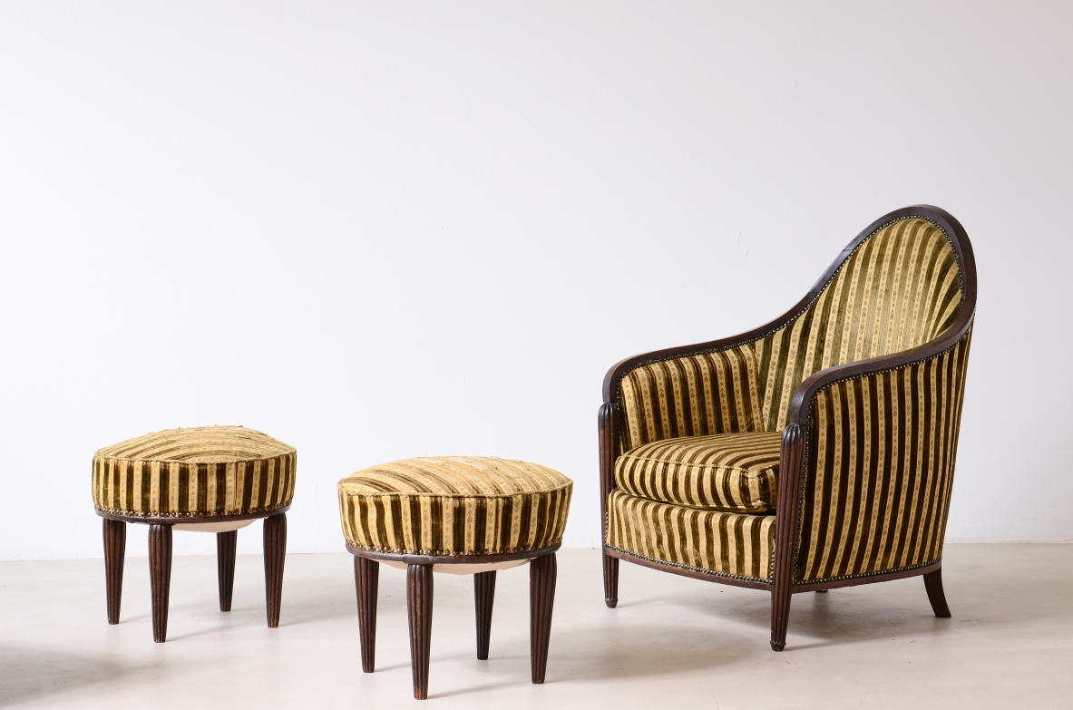 Coppia di eleganti poltrone Francia, epoca Art Deco, 1930ca.