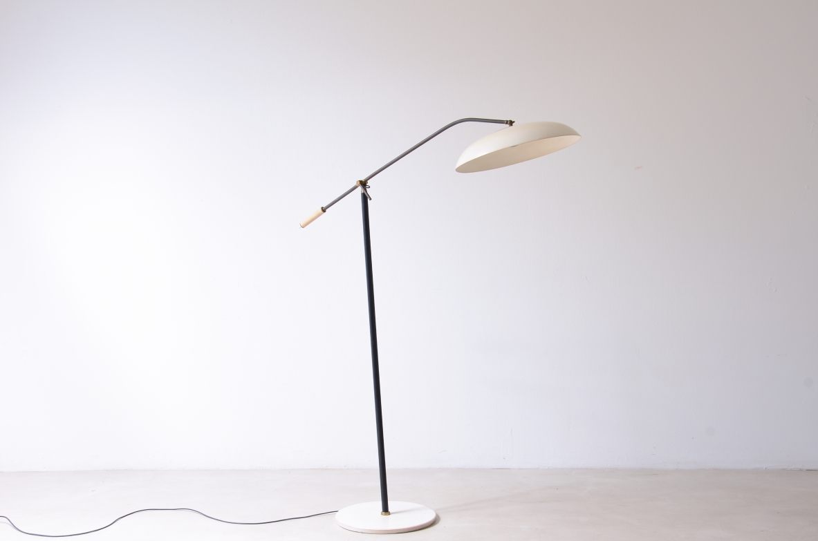 Stilnovo Milano  Lampada da lettura con stelo in metallo e ottone, Stilnovo Milano  Lampada da lettura con stelo in metallo e ottone,