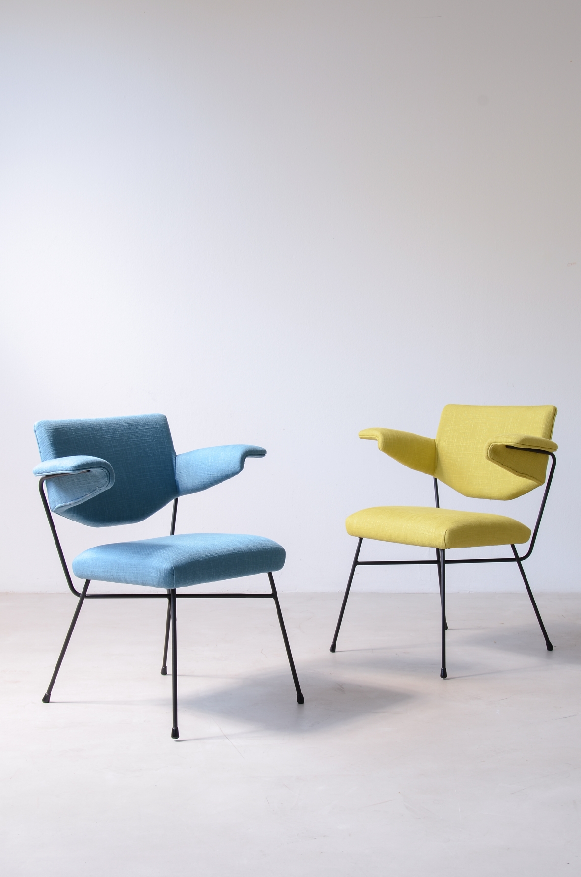 Pair of "Urania" model armchairs designed by BBPR. Arflex, Italy, 1954