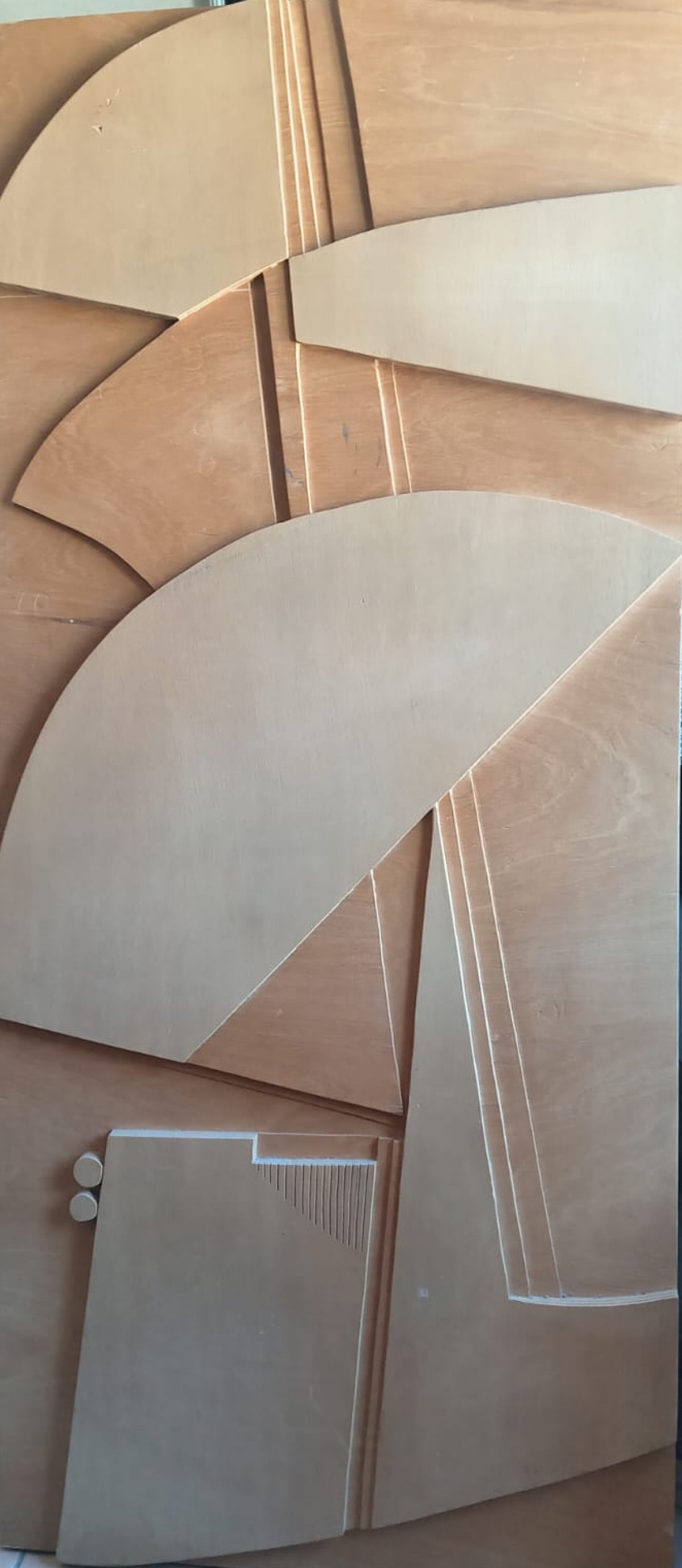Nerone Ceccarelli and Gianni Patuzzi  Large decorative panel in beech wood