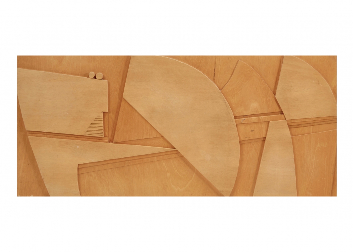 Nerone Ceccarelli and Gianni Patuzzi  Large decorative panel in beech wood