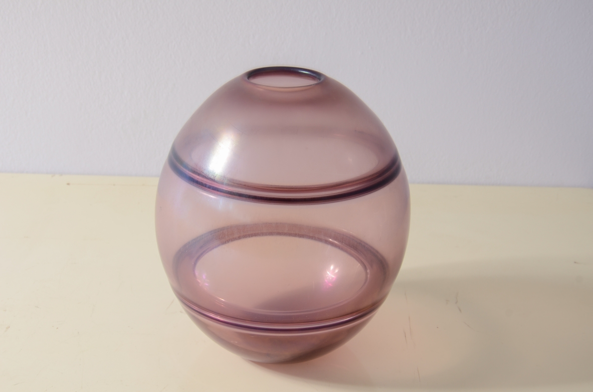Alfredo Barbini  Vaso a incalmo composto da semisfere fuse, Murano 1960.ca