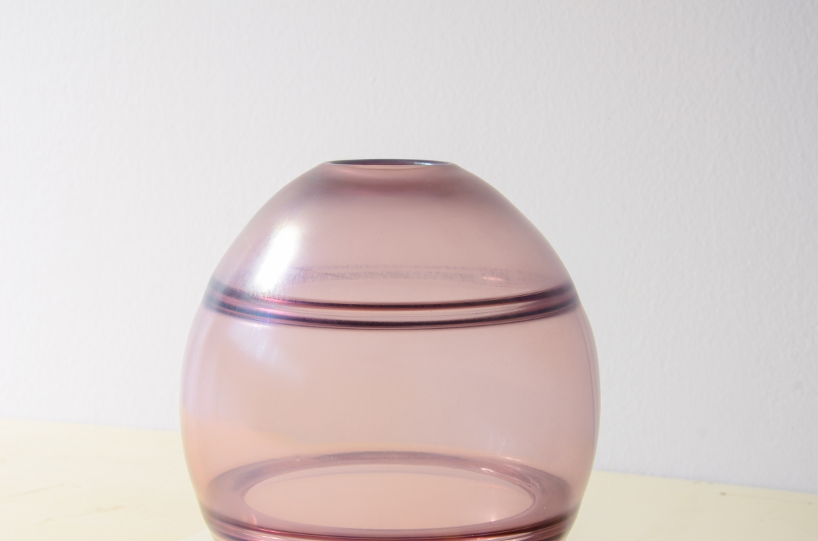 Alfredo Barbini  Vaso a incalmo composto da semisfere fuse, Murano 1960.ca