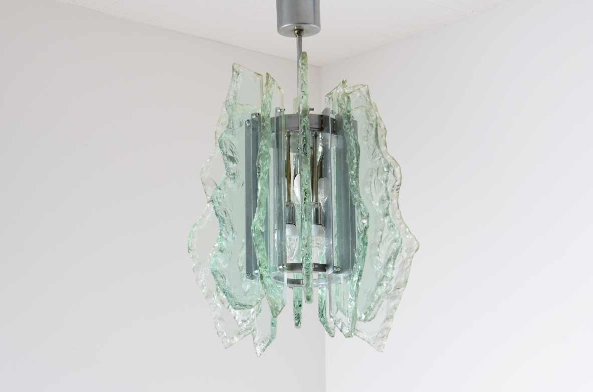 Gino Paroldo  Lampada a sospensione Produzione Fontana Arte, Italia, ca. 1960.