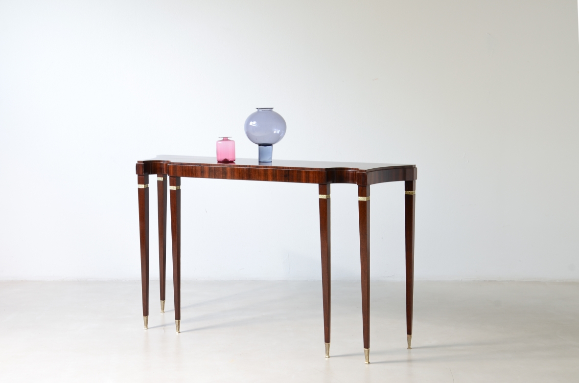 Paolo-Buffa-Extraordinary-Canaletto-walnut-console-table-Serafino-Arrighi-Manufactory-Italy-ca-1950