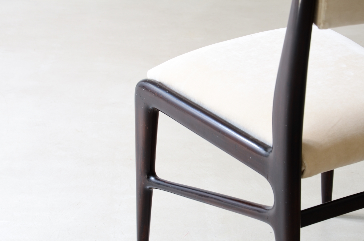 Ico Parisi Six shaped wooden chairs, Made in 1950.
