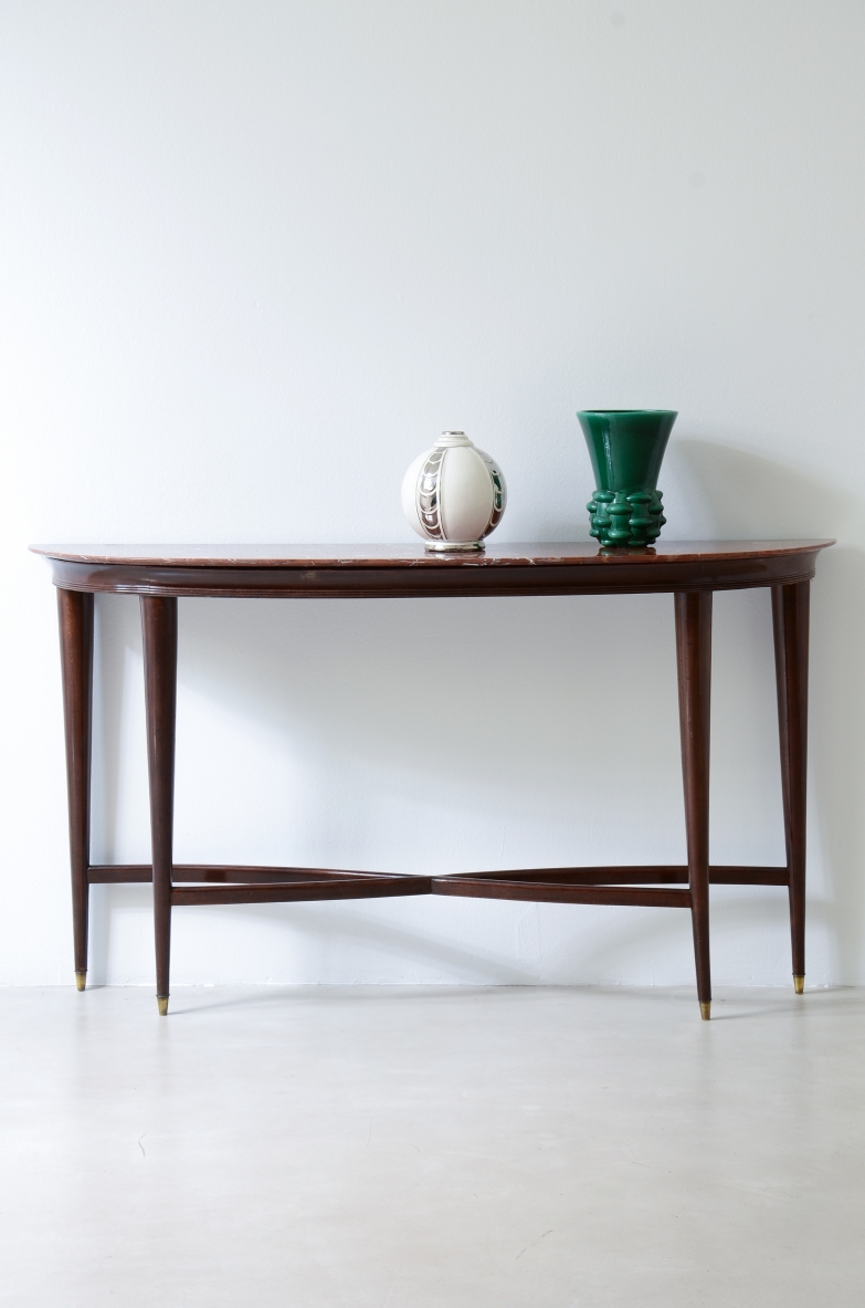 vintage console table with marble top
