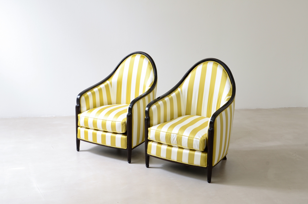 Coppia di eleganti poltrone Francia, epoca Art Deco, 1930ca.