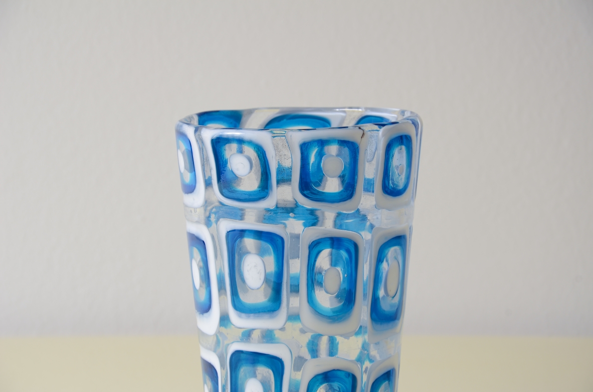 Ercole Barovier, Vaso della serie Dorico, Manifattura Barovier & Toso, Murano, 1960.