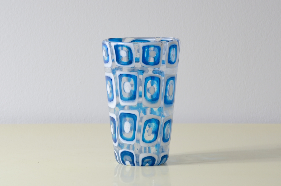 Ercole Barovier, Vaso della serie Dorico, Manifattura Barovier & Toso, Murano, 1960.