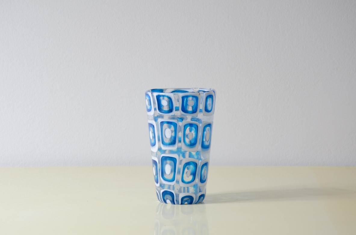 Ercole Barovier, Vaso della serie Dorico, Manifattura Barovier & Toso, Murano, 1960.