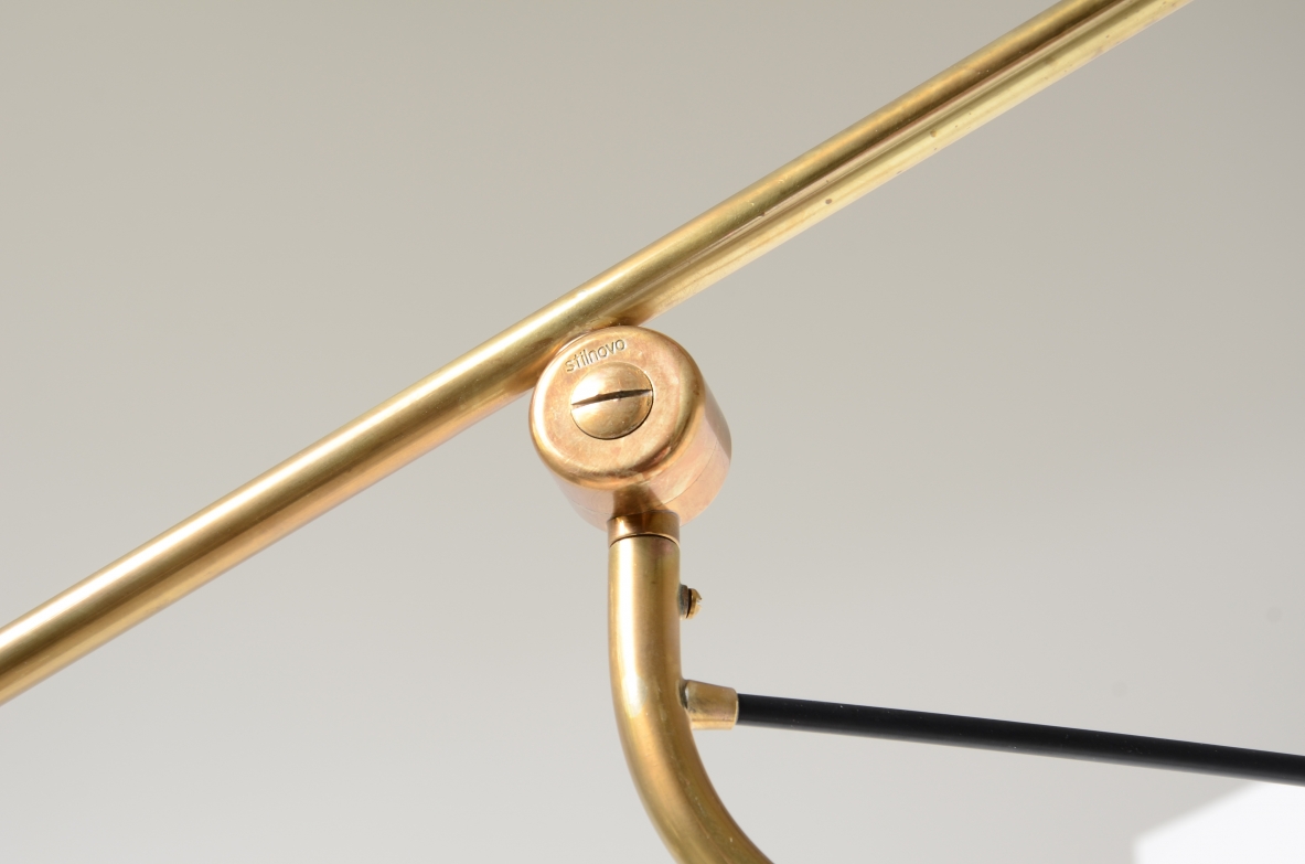 Stilnovo Milano  Rare wall lamp, adjustable, Maker's mark engraved on the joint, circa 1950.