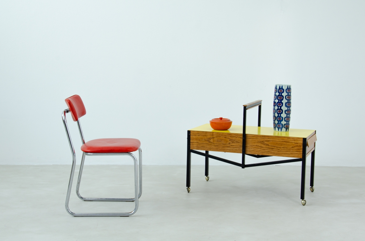 1960's  Vintage chromium chair