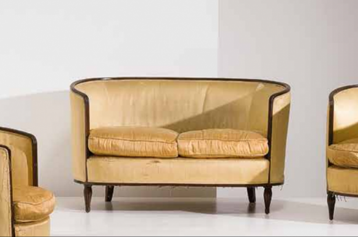 1930's armchairs and sofa original vintage