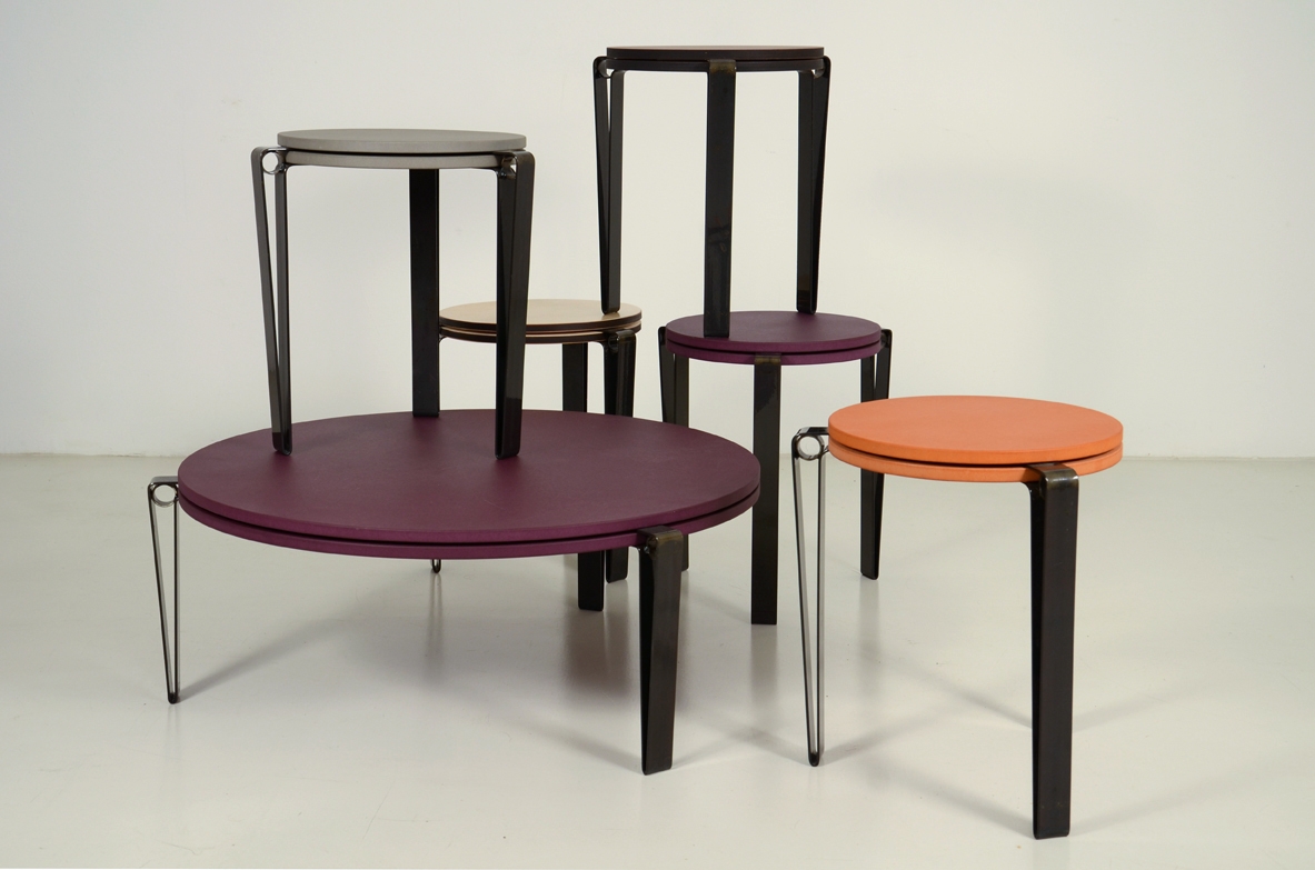 Tables in mdf furniture design shop Milan