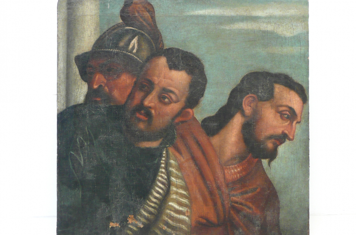 Three soldiers, oil painting, Italy XVII