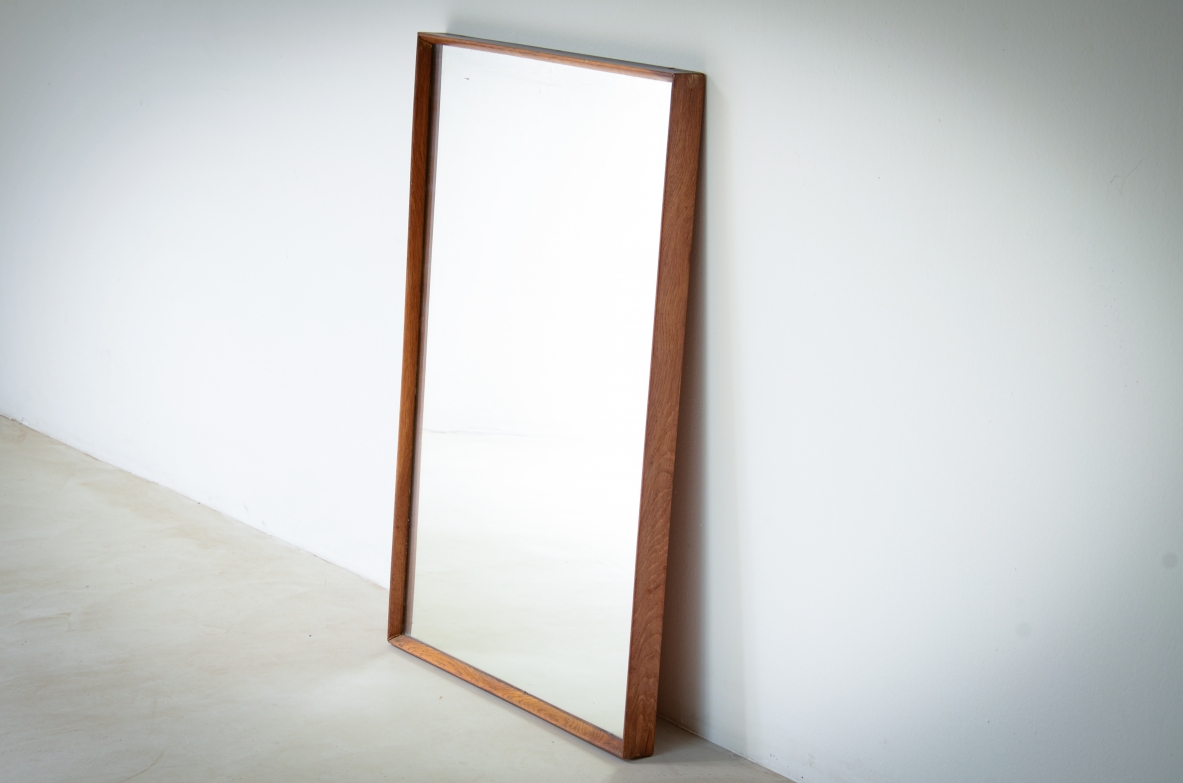 Mirror with ash frame.  Italian manufacture around 1940.