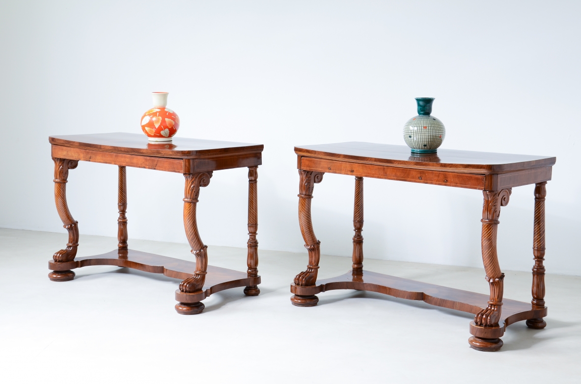 Rara coppia di console epoca Carlo X 1830