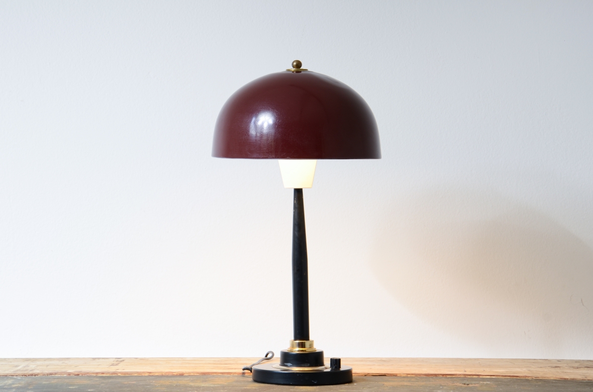 Stilux Milan  Large three-color metal table lamp with three-way switch.  Stilux manufacturing Milan 1960ca.