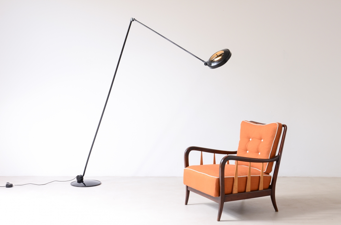 Tommaso Cimmini(1947-1997)  Lampada da lettura a doppio snodo Lumina, 1976.