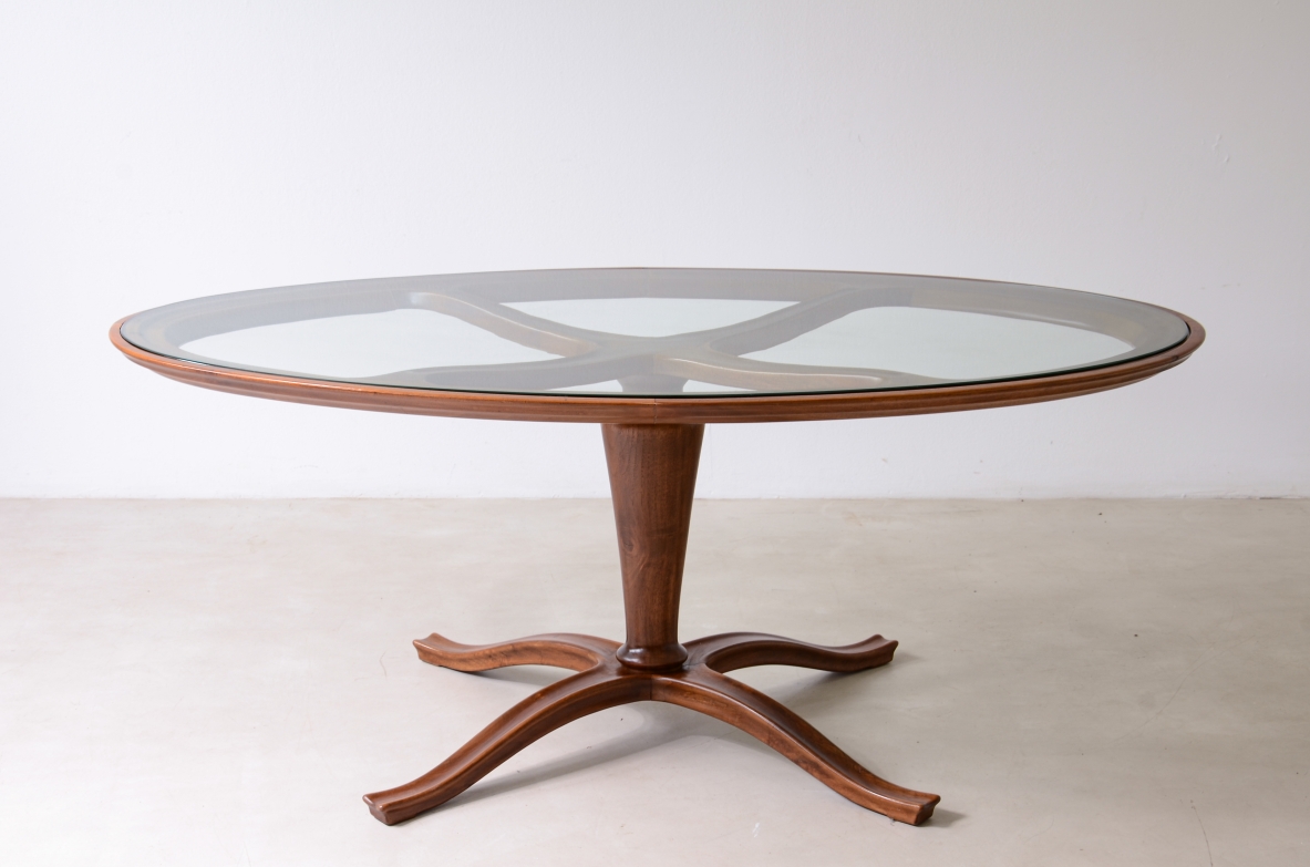 tavolo vintage ovale anni 40 design italiano